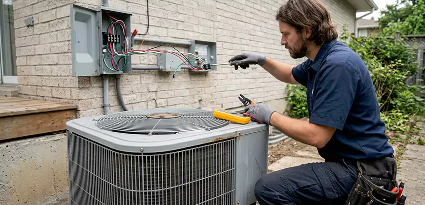 Exterior AC Unit Electrical Repair in Cape Coral